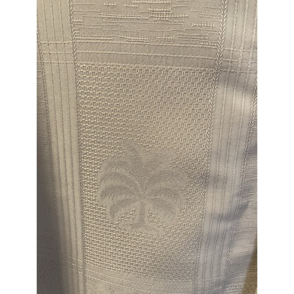 Caribbean Shirt Sz 2XLT Tan Cream Wood Button Modal Blend Tropical Hawaiian - Picture 5 of 9